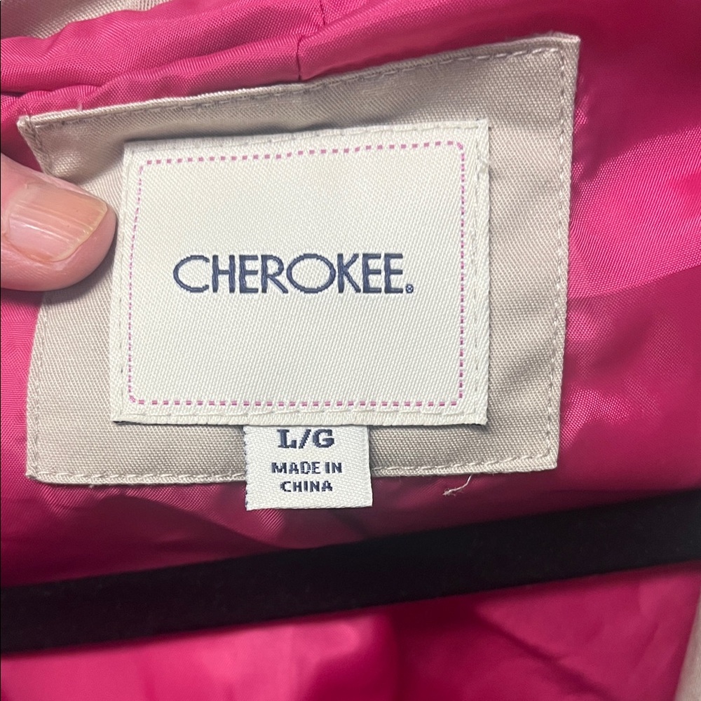 Cherokee Women's Cream Trench Coat - Picture 2 of 3